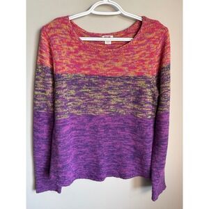 Mossimo Supply Co Ombre Knit Sweater Womens XL Boho Casual Cozy School Campus